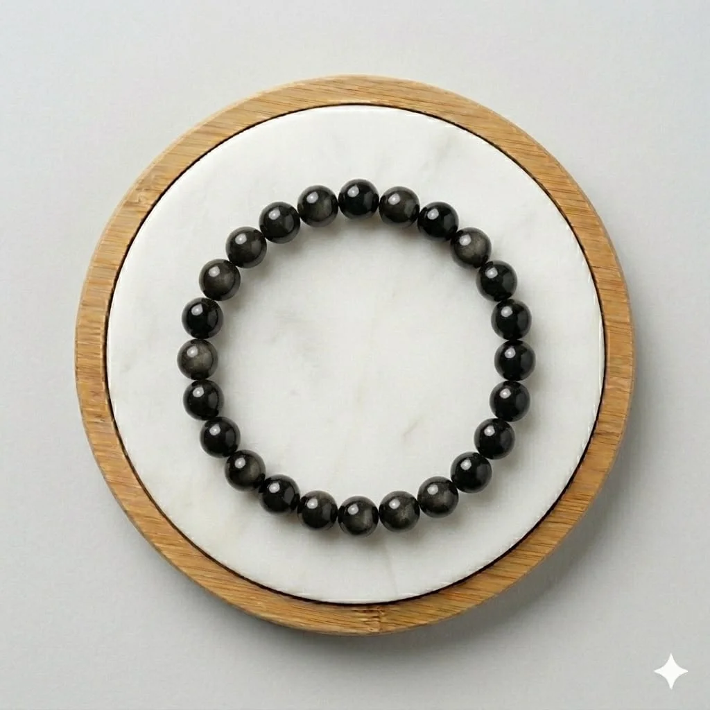 Black Obsidian Protection Crystal Bracelet