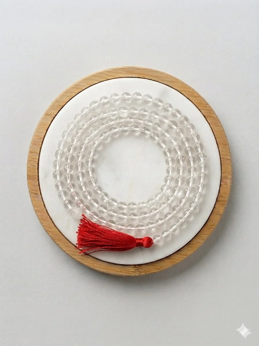 Clear Quartz (Sphatik) Mala for Naam Jap & Meditation