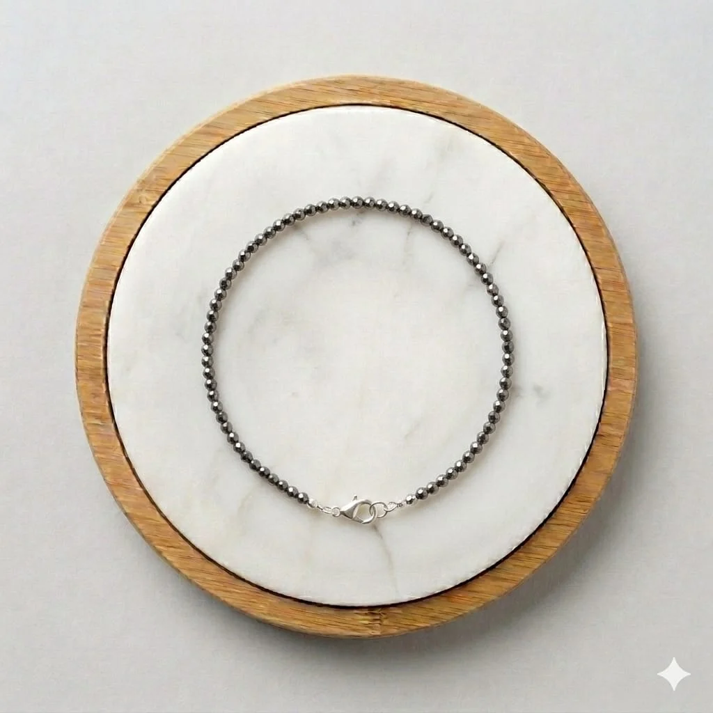 Pyrite Wealth Attraction Crystal Anklet