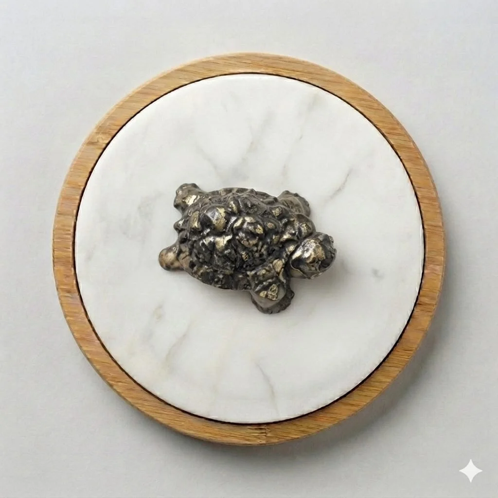 Natural Pyrite Wealth Attraction Turtle