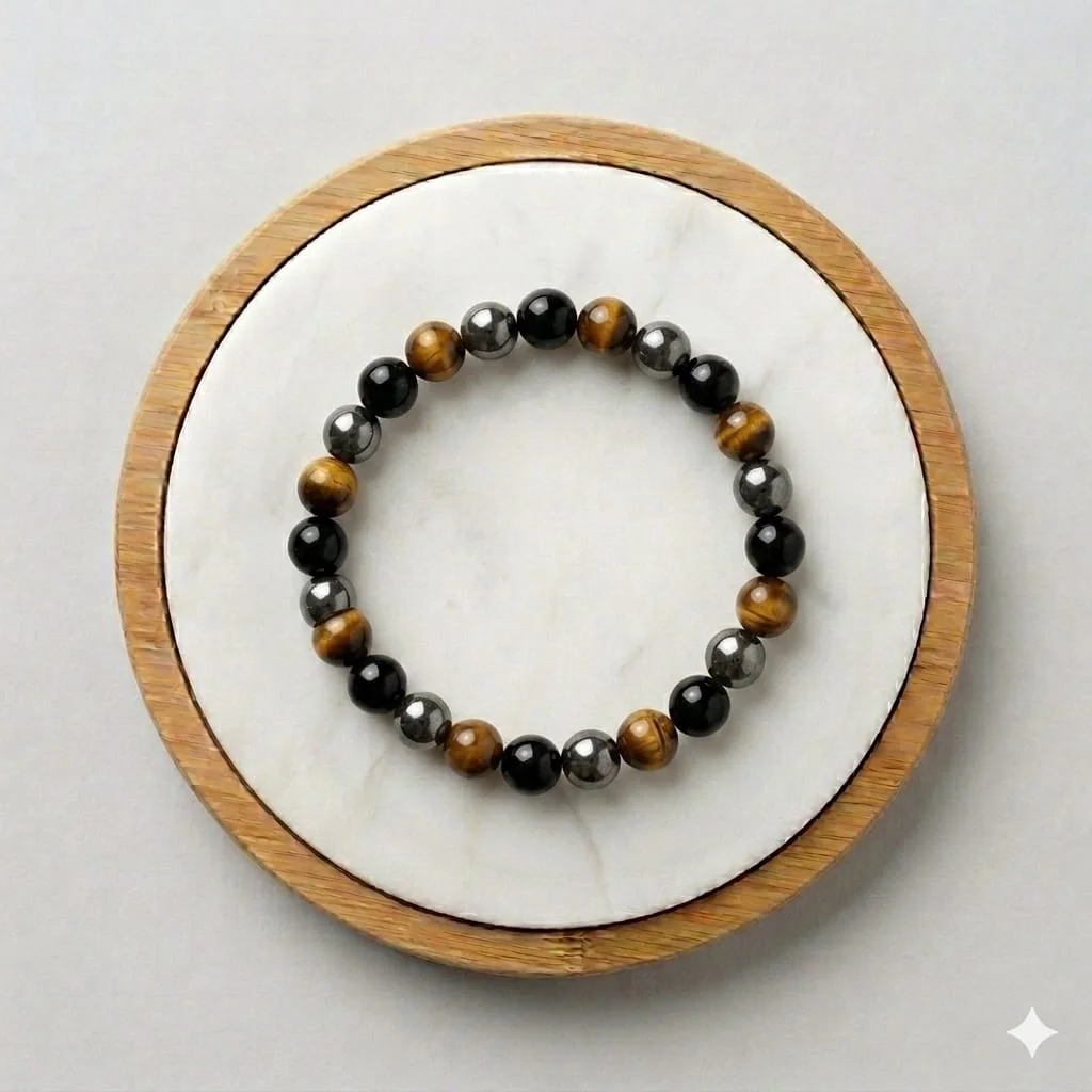 Triple Protection Healing Crystal Bracelet
